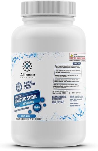 Sodium Hydroxide Flakes ACS Grade - 55 Lb Bag - Premium Quality for Soap-Making, Chemical Reactions, and Professional Laboratories in Saudi Arabia