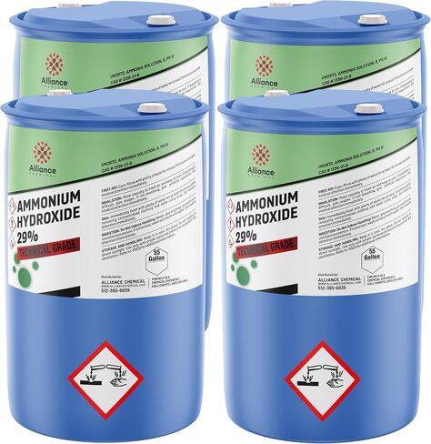 Ammonium Hydroxide 29% Technical Grade - 4 x 55 Gallon Drum - Bulk Supply for Massive Projects in Saudi Arabia