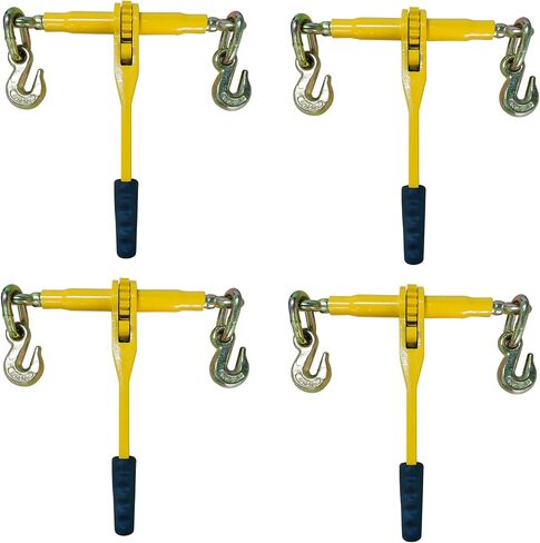 Chain and Binder Kit 5/16in-3/8in，G80 Chains Heavy Duty Ratchet Load Binders，Secure Tie Down Binder for Hauling and Towing,2 Pack in Kuwait