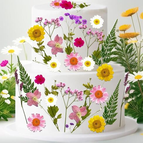 60 Pcs Flower Birthday Cupcake Toppers Wildflower Cupcake Toppers for Bridal Shower Women Garden Floral Fairy Party Decor 2025 Graduation Prom Party Cake Decorations in Saudi Arabia