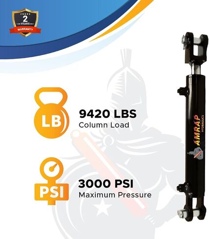 2x6 Hydraulic Cylinder - 2" Bore 6" Stroke Double Acting Welded Clevis Hydraulic Cylinder 3000 PSI Retracted: 16.25", Extended: 22.25", SAE #6 in Kuwait