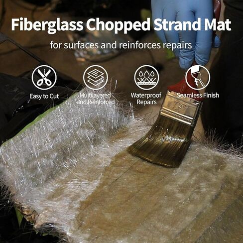 حصيرة الألياف الزجاجية ، 1.5 أوقية ، 5 ياردة × 38 "عريض ، حصيرة مقطوعة من الألياف الزجاجية للبوليستر ، راتنجات إستر فينيل in Kuwait