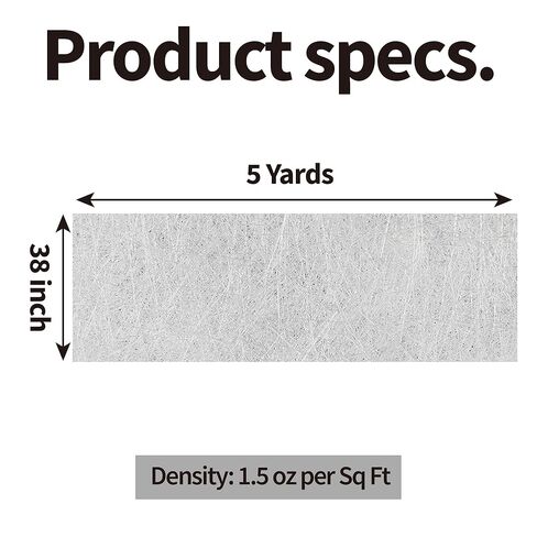 حصيرة الألياف الزجاجية ، 1.5 أوقية ، 5 ياردة × 38 "عريض ، حصيرة مقطوعة من الألياف الزجاجية للبوليستر ، راتنجات إستر فينيل in Kuwait