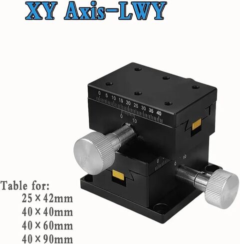 Manual Linear Translation Stages 1:1 Replace Groove Guide X/XY/Z/XYZ Axis(XY Axis-LWY,Table 25x42mm) in Saudi Arabia