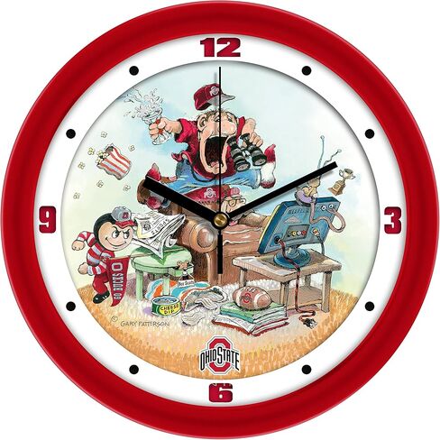 SunTime Ohio State Buckeyes Football Wall Clock - The Fan by Gary Patterson - 11.5" in Saudi Arabia