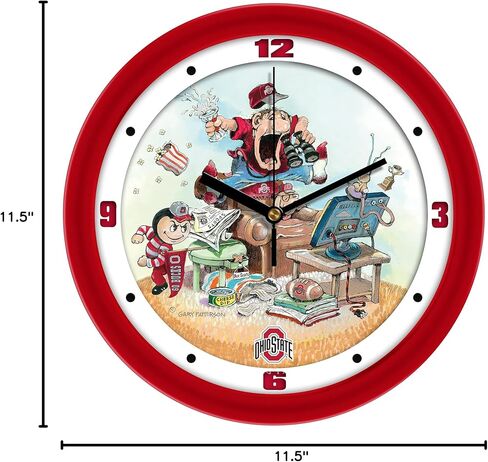 SunTime Ohio State Buckeyes Football Wall Clock - The Fan by Gary Patterson - 11.5" in Saudi Arabia