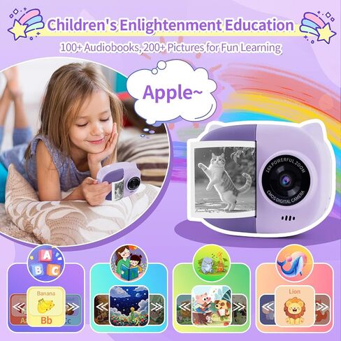 Rongta Instant Print Camera for Kids, Children Portable Camara Toy Birthday Gifts, 2.4 Inch Screen Kids Digital Camera for Girls Boys Age 3 4 5 6 7 8 9 10,Green in Kuwait