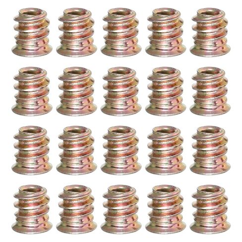 20Pcs M4x10mm Furniture Threaded Insert Nuts, Carbon Steel Hex Drive Threaded Inserts Thread Fastener Connector for Wood Furniture Assortment in Saudi Arabia