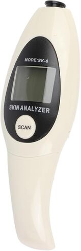 Digital LCD Display Precision Skin Sensor Tester Facial Water Oil Analyzer for Home Beauty Salon Professional Skin Hospital Pink White ABS (White) in Saudi Arabia