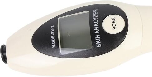 Digital LCD Display Precision Skin Sensor Tester Facial Water Oil Analyzer for Home Beauty Salon Professional Skin Hospital Pink White ABS (White) in Saudi Arabia