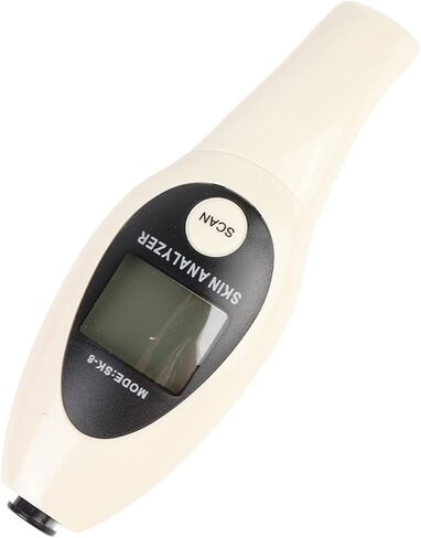 Digital LCD Display Precision Skin Sensor Tester Facial Water Oil Analyzer for Home Beauty Salon Professional Skin Hospital Pink White ABS (White) in Saudi Arabia