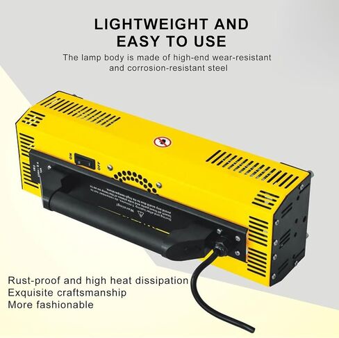 مصباح لعلاج الطلاء بالأشعة تحت الحمراء قصيرة الموجة - 1000W/2000W ضوء تسخين السيارات المحمولة المحمولة لخبز السيارات - 0.6x0.38m منطقة المعالجة in Saudi Arabia