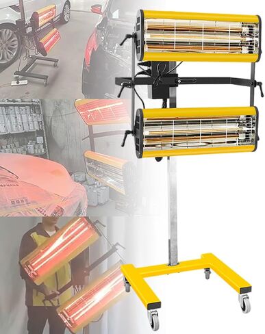 Shortwave Infrared Heating Light 2100W for Car Bodywork Repair with 360° Rotation Bracket, Movable Baking Paint Tool, Digital Display & 0-60 Min Timer in Saudi Arabia