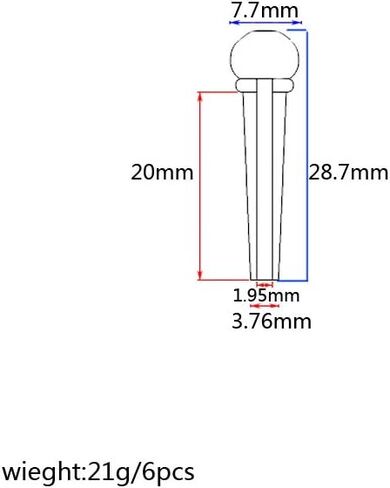 ألنيوف الجيتار جسر جسر-6pcs ， غيتار جسر دبابيس الأزرار ， لاستبدال الغيتار الصوتية الشعبية ， البرونزية in Saudi Arabia