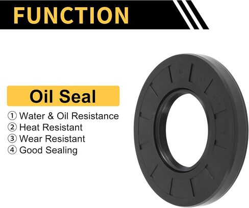 Universal Oil Seal TC Double Lip W Steel Spring Seal Ring Rotary Shaft Seal 40x80x10mm High Pressure NBR Rubber Black 5pcs in Saudi Arabia