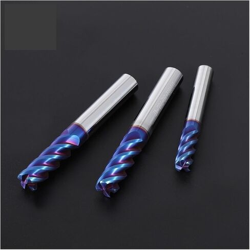 Solid Carbide Corner Radius End Mills HRC65 4 Flutes Nano Blue Coating CNC Tools HRC65 Endmills R0.5 R1~8 Surface Machining(20R2X45X100L) in Saudi Arabia
