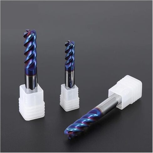 Solid Carbide Corner Radius End Mills HRC65 4 Flutes Nano Blue Coating CNC Tools HRC65 Endmills R0.5 R1~8 Surface Machining(20R2X45X100L) in Saudi Arabia