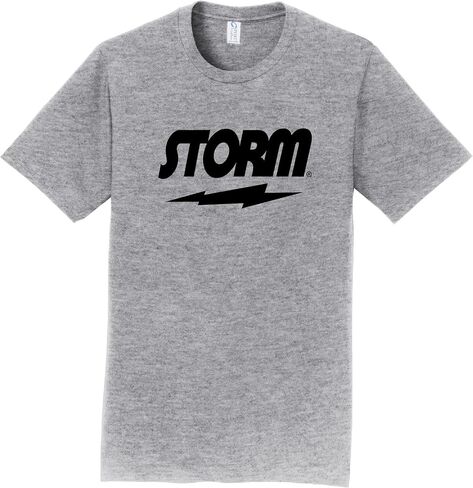 Logo Infusion Athletic Heather T-Shirt 90% Cotton - Storm Bowling - Black Storm Logo - Design 00BC in Saudi Arabia