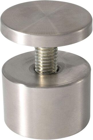 Stainless Steel Standoff 1-1/2 Inch Diameter x 1 Inch Barrel Length Brushed Finish for PVC, Glass and Acrylic Sign Stand Off Wall Anchors and Screws 4 Piece Pack for Heavy Signs in Saudi Arabia