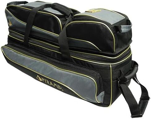 Pyramid Path Triple Tote Roller Plus Bowling Bag with Detachable Shoe Bag (Fits US Mens Size 15), Accessory and Side Pocket, Lightweight Travel Design in Saudi Arabia