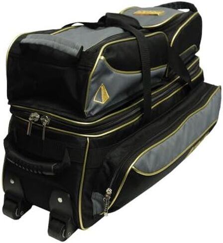 Pyramid Path Triple Tote Roller Plus Bowling Bag with Detachable Shoe Bag (Fits US Mens Size 15), Accessory and Side Pocket, Lightweight Travel Design in Saudi Arabia