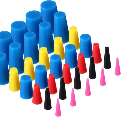 100 Pcs Silicone Rubber Tapered Plug 1/16" to 1/2" High Temp Rubber Stoppers for Coating Hole Plugs Spraying Painting Protection Masking Off Holes (7 Size) in Saudi Arabia