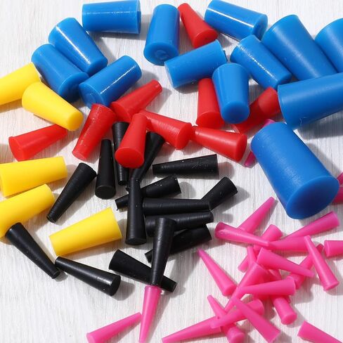 100 Pcs Silicone Rubber Tapered Plug 1/16" to 1/2" High Temp Rubber Stoppers for Coating Hole Plugs Spraying Painting Protection Masking Off Holes (7 Size) in Saudi Arabia