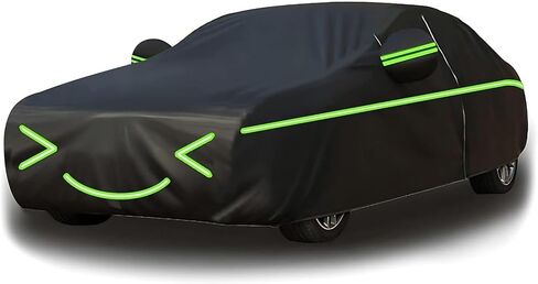غطاء السيارة في الهواء الطلق متوافق مع Yugo Florida Hatchback 2008 Cover All Weather Breatable Carge Car ، مع سوستة ، أغطية مخصصة للسيارات ، أربعة مواسم ، مناسبة لجميع المواسم (11) in Kuwait