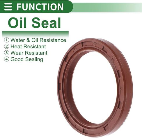 ختم الزيت العالمي TC شفة مزدوجة W الصلب الختم الختم الختم ختم دوار عمود دوار 32x42x8mm الضغط العالي FKM Rubber Brown 5 PCS in Saudi Arabia