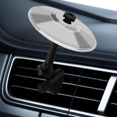 2PCS Car Crash Cymbal, Mini Car Drum Cymbal Air Vent, Music Gadget for Drivers Drummers Music Lovers, Car Accessory Suitable for All Types of Vehicles (Silver) in Kuwait