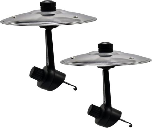 2PCS Car Crash Cymbal, Mini Car Drum Cymbal Air Vent, Music Gadget for Drivers Drummers Music Lovers, Car Accessory Suitable for All Types of Vehicles (Silver) in Kuwait