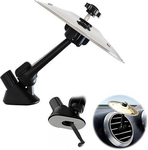 Cy Cymbal ، تنفيس الهواء الصنجي للسيارة ، الصنج Mini Mini Crash for Car Vent ، مناسب لجميع أنواع المركبات (الفضة) in Saudi Arabia