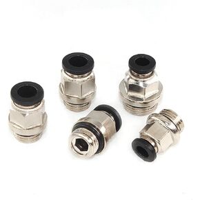 Pneumatic Connection Thread With Sealing Ring Tracheal Joint Pneumatic Connector 5Pcs(PC10-G3/8) in Kuwait