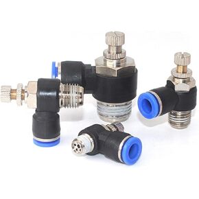 Brass Cylinder Connector Blue Pneumatic Quick Connector Push On Pneumatic Connection 5Pcs(PE Tee intubation) in Kuwait