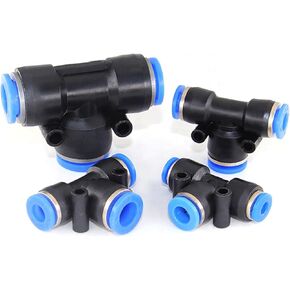 Large Pneumatic Joint Pipe T-type Plastic PEW Push In One-touch Tee Connectors 5Pcs(PEW3/16-5/32) in Kuwait
