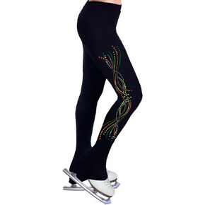 Figure Skating Practice Pants with Spangles S119 - Adult Sizes in Saudi Arabia