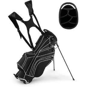 حقيبة حامل Gymax Golf Golf ، 6 Way Dipider Golf Club Bag مع 8 جيوب ، غطاء محرك أمطار ، حامل مظلة وملصق قفاز ، حقيبة غولف محمولة للرجال للرجال in Saudi Arabia