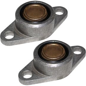 (2 Pack) - 3/4" SAE 840 Bronze Bearing, 2-Bolt Aluminum Housing Flange Mount, Self-Aligning, HF3-750-B in Saudi Arabia