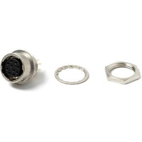 HR-10-12/10S Circular Miniature Connector, Hirose Compatible PCB Socket Straight Pin Type, Industrial Equipment (Male, HR-10-10S PCB) in Saudi Arabia