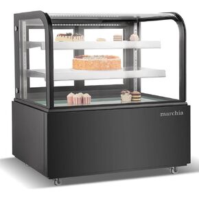 MB48-B 48" Curved Glass Refrigerated Bakery Display Case - Black (For Commercial Use Only) in Saudi Arabia