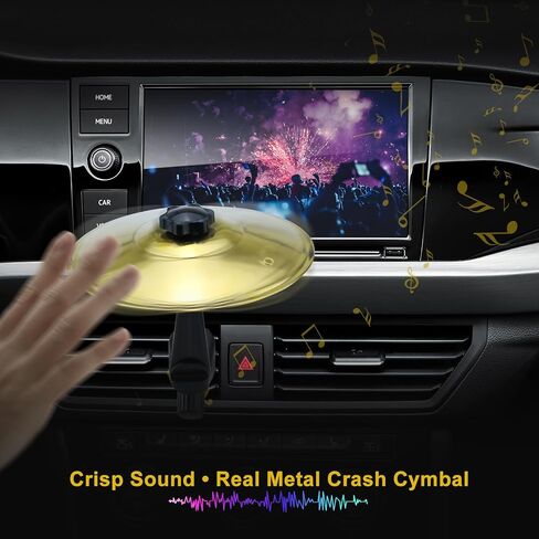 Cy Cymbal-Mini Crash Cymbal للتنفيس هواء السيارة ، أداة تنفيس الهواء ، ملحق ممتع للسائقين ، مقطع سهلة ، 360 درجة دوران في الرأس ، صوت لائق ، هدية مثالية ، سيارة عامة ، للسفر ، القيادة in Saudi Arabia