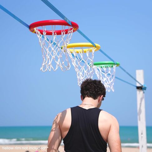 Halo Ball Rim Pack- ملحق إلى Halo Ball Portable Basketball Hoop - حافات إضافية للعب على الشاطئ ، العشب ، الفناء الخلفي ، البلياردو ، العشب - يضيف بسهولة إلى Halo Ball لمزيد من المرح in Saudi Arabia