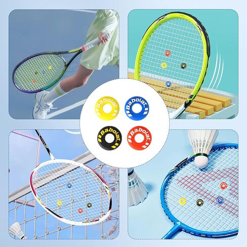 16pcs Rubber Tire Shape Vibration Dampener, Tennis Racket Dampener, Helps You Control The Racket Well and Enhances The Comfort of Hitting The Ball, Suitable for Tennis and Squash Players in Saudi Arabia