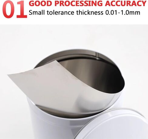 304 Stainless Steel Sheet Metal, Gap Filler Trim Strip, Filler Gap Shim Stock, 0.01-1.0mm Thickness, W 100mm*L 5m, for Electronics, Chemical Laboratories, Automotive in Saudi Arabia