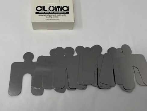 Shim A.015-PACK-REG Size A .015 304 Stainless 2"x2" w/Tab Shims Box of 20 in Saudi Arabia