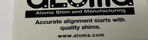Shim A.015-PACK-REG Size A .015 304 Stainless 2"x2" w/Tab Shims Box of 20 in Saudi Arabia