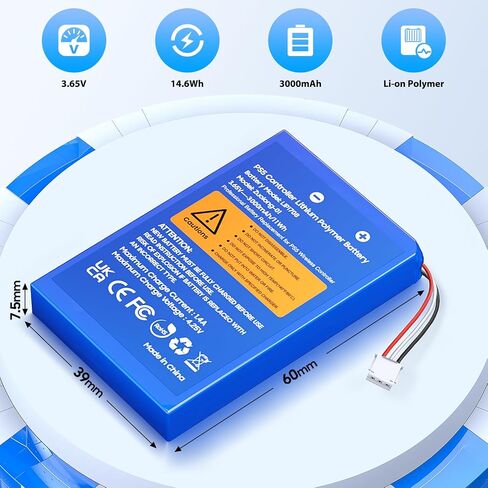 بطارية وحدة تحكم PS5 ، حزمة بطارية PS5 ذات السعة العالية 2 × 7200 م in Kuwait