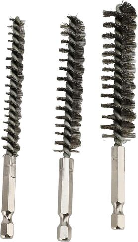 Fydun 6pcs فرشاة الفولاذ المقاوم للصدأ ، مجموعة فرشاة ملتوية مع سداسي سداسي لحفر الطاقة وسائق التأثير in Saudi Arabia