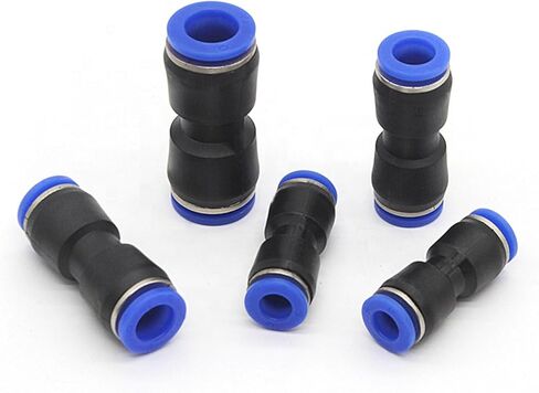 Pneumatic Accessories Quick Connector PU Connector Air Hose Connector Quick Push Tube Fittings 2Pcs(PU1/4) in Saudi Arabia
