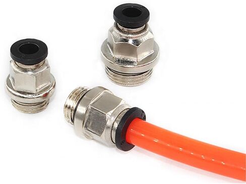 Pneumatic Connection Thread With Sealing Ring Tracheal Joint Pneumatic Connector 5Pcs(PC10-G3/8) in Saudi Arabia